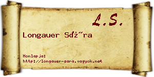 Longauer Sára névjegykártya