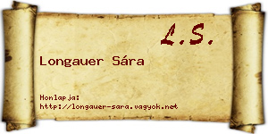 Longauer Sára névjegykártya